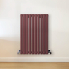 Radiateur design horizontal – Rouge (Booth Red) – 80 cm x 59 cm – Rang double – Vitality