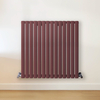 Radiateur design horizontal – Rouge (Booth Red) – 80 cm x 82, 6 cm – Rang double – Vitality