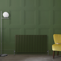 Radiateur design horizontal – Vert (Evergreen) – 63, 5 cm x 118 cm – Rang double – Vitality