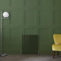 Radiateur design horizontal – Vert (Evergreen) – 63, 5 cm x 59 cm – Rang double – Vitality