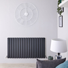 Radiateur Design Horizontal Anthracite Delta 63, 5cm x 119cm x 5, 8cm 1624 Watts