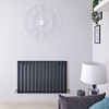 Radiateur Design Horizontal Anthracite Delta 63, 5cm x 98cm x 4, 6cm 876 Watts