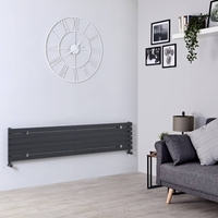 Radiateur Design Horizontal Anthracite Sloane 35, 4cm x 178cm x 5, 4cm 821 Watts
