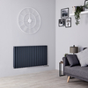 Radiateur Design Horizontal Anthracite Vitality Caldae 63, 5cm x 118cm x 7, 8cm 2086 Watts