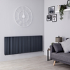 Radiateur Design Horizontal Anthracite Vitality Caldae 63, 5cm x 164, 7cm x 7, 8cm 2614 Watts