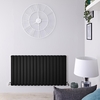 Radiateur Design Horizontal Noir Delta 63, 5cm x 119cm x 5, 8cm 1624 Watts