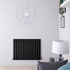 Radiateur Design Horizontal Noir Delta 63, 5cm x 84cm x 4, 6cm 751 Watts