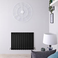 Radiateur Design Horizontal Noir Delta 63, 5cm x 84cm x 4, 6cm 751 Watts
