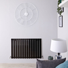 Radiateur Design Horizontal Noir Delta 63, 5cm x 98cm x 4, 6cm 876 Watts
