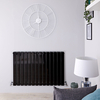 Radiateur Design Horizontal Noir Delta 63, 5cm x 98cm x 5, 8cm 1338 Watts