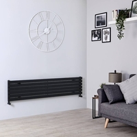Radiateur Design Horizontal Noir Sloane 35, 4cm x 160cm x 5, 4cm 773 Watts