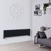 Radiateur Design Horizontal Noir Sloane 35, 4cm x 160cm x 7, 4cm 1308 Watts