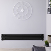 Radiateur Design Horizontal Noir Vitality 23, 6cm x 178cm x 5, 6cm 647 Watts