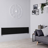 Radiateur Design Horizontal Noir Vitality 35, 4cm x 160cm x 5, 6cm 815 Watts