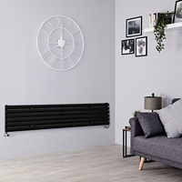 Radiateur Design Horizontal Noir Vitality 35, 4cm x 160cm x 5, 6cm 815 Watts