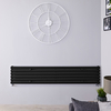 Radiateur Design Horizontal Noir Vitality 35, 4cm x 178cm x 5, 6cm 888 Watts