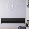 Radiateur Design Horizontal Noir Vitality 35, 4cm x 178cm x 7, 8cm 1325 Watts