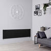 Radiateur Design Horizontal Noir Vitality 47, 2cm x 160cm x 5, 6cm 1065 Watts