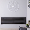 Radiateur Design Horizontal Noir Vitality 47, 2cm x 178cm x 5, 6cm 1162 Watts