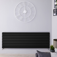 Radiateur Design Horizontal Noir Vitality 59cm x 178cm x 7, 8cm 2066 Watts