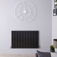 Radiateur Design Horizontal Noir Vitality 63, 5cm x 100cm x 7, 8cm 1584 Watts