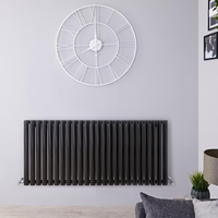 Radiateur Design Horizontal Noir Vitality 63, 5cm x 141, 1cm x 5, 6cm 1433 Watts