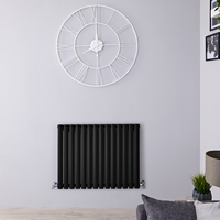Radiateur Design Horizontal Noir Vitality 63, 5cm x 82, 6cm x 5, 6cm 836 Watts