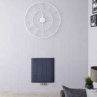 Radiateur Design Horizontal Raccordement Central Aluminium Anthracite Aurora 60cm x 56, 5cm x 4, 6cm 692 Watts