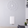 Radiateur Design Horizontal Raccordement Central Aluminium Blanc Aurora 60cm x 37, 5cm x 4, 6cm 461 Watts