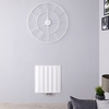 Radiateur Design Horizontal Raccordement Central Aluminium Blanc Aurora 60cm x 56, 5cm x 4, 6cm 692 Watts