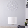 Radiateur Design Horizontal Raccordement Central Aluminium Blanc Aurora 60cm x 75, 5cm x 4, 6cm 922 Watts