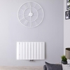 Radiateur Design Horizontal Raccordement Central Aluminium Blanc Aurora 60cm x 94, 5cm x 4, 6cm 1153 Watts