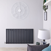 Radiateur design électrique horizontal - Anthracite - 63, 5 cm x 119 cm x 4, 6 cm - Delta