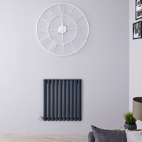 Radiateur design électrique horizontal - Anthracite - 63, 5 cm x 59 cm x 5, 5 cm - Vitality