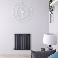 Radiateur design électrique horizontal - Anthracite - 63, 5 cm x 63 cm x 4, 6 cm - Delta