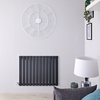Radiateur design électrique horizontal - Anthracite - 63, 5 cm x 84 cm x 4, 6 cm - Delta