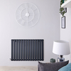 Radiateur design électrique horizontal - Anthracite - 63, 5 cm x 98 cm x 4,  6cm - Delta