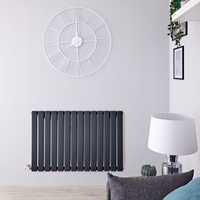 Radiateur design électrique horizontal - Anthracite - 63, 5 cm x 98 cm x 4,  6cm - Delta