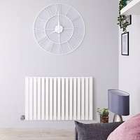 Radiateur design électrique horizontal - Blanc - 63, 5 cm x 100 cm x 5, 3 cm – Sloane
