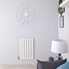 Radiateur design électrique horizontal - Blanc - 63, 5 cm x 42 cm x 4, 6 cm - Delta
