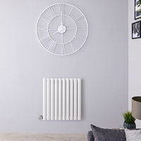 Radiateur design électrique horizontal - Blanc - 63, 5 cm x 59 cm x 5, 5 cm - Vitality