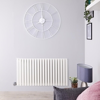Radiateur design électrique horizontal - Blanc - 63, 5 cm x 82, 6 cm x 5, 4 cm - Sloane