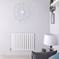 Radiateur design électrique horizontal - Blanc - 63, 5 cm x 84 cm x 4, 6 cm - Delta