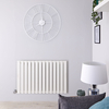 Radiateur design électrique horizontal - Blanc - 63, 5 cm x 98 cm x 4, 6 cm - Delta