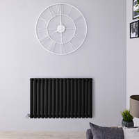 Radiateur design électrique horizontal - Noir - 63, 5 cm x 100 cm x 5, 5 cm - Vitality