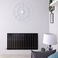 Radiateur design électrique horizontal - Noir - 63, 5 cm x 119 cm x 4, 6 cm – Delta