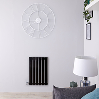 Radiateur design électrique horizontal - Noir - 63, 5 cm x 42 cm x 4, 6 cm - Delta