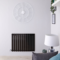 Radiateur design électrique horizontal - Noir - 63, 5 cm x 84 cm x 4, 6 cm - Delta