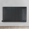 Radiateur design électrique horizontal – Anthracite – 63, 5 cm x 100 cm – Avec thermostat externe – Câblé avec cache câble – Sloane – ECOSO par Hudson Reed