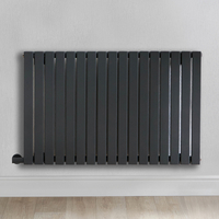 Radiateur design électrique horizontal – Anthracite – 63, 5 cm x 100 cm – Avec thermostat externe – Câblé avec cache câble – Sloane – ECOSO par Hudson Reed